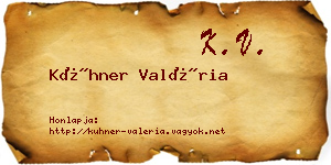 Kühner Valéria névjegykártya