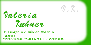 valeria kuhner business card